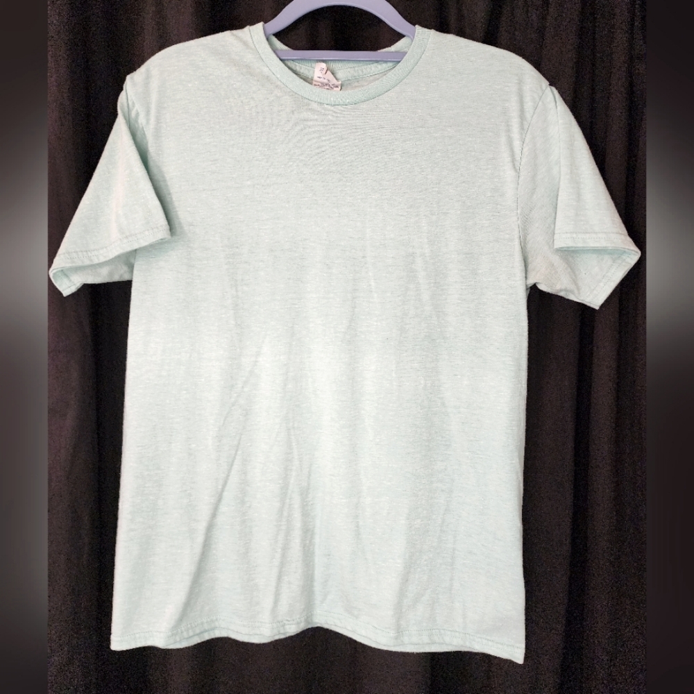 🔴 Seafoam green heathered short sleeve tee Large